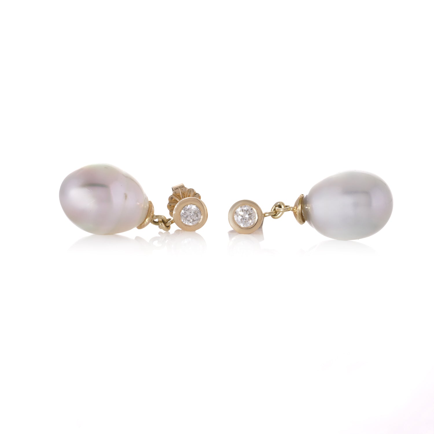 Pearl and Diamond Earrings - Wildsmith Jewellery