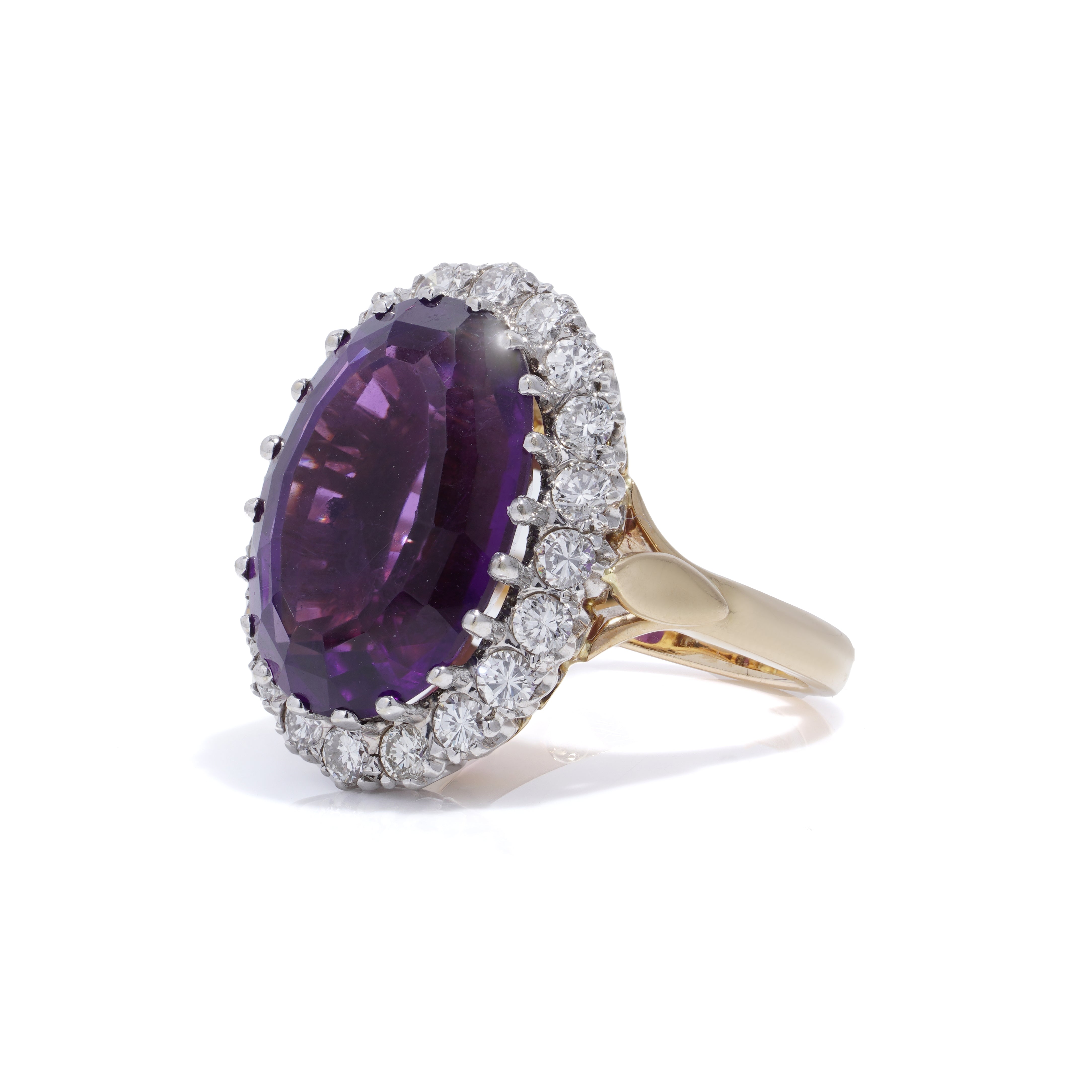 1950s Amethyst & Diamond Ring