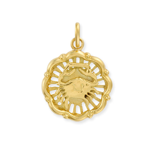 18ct Gold Cancer Zodiac Crab Pendant