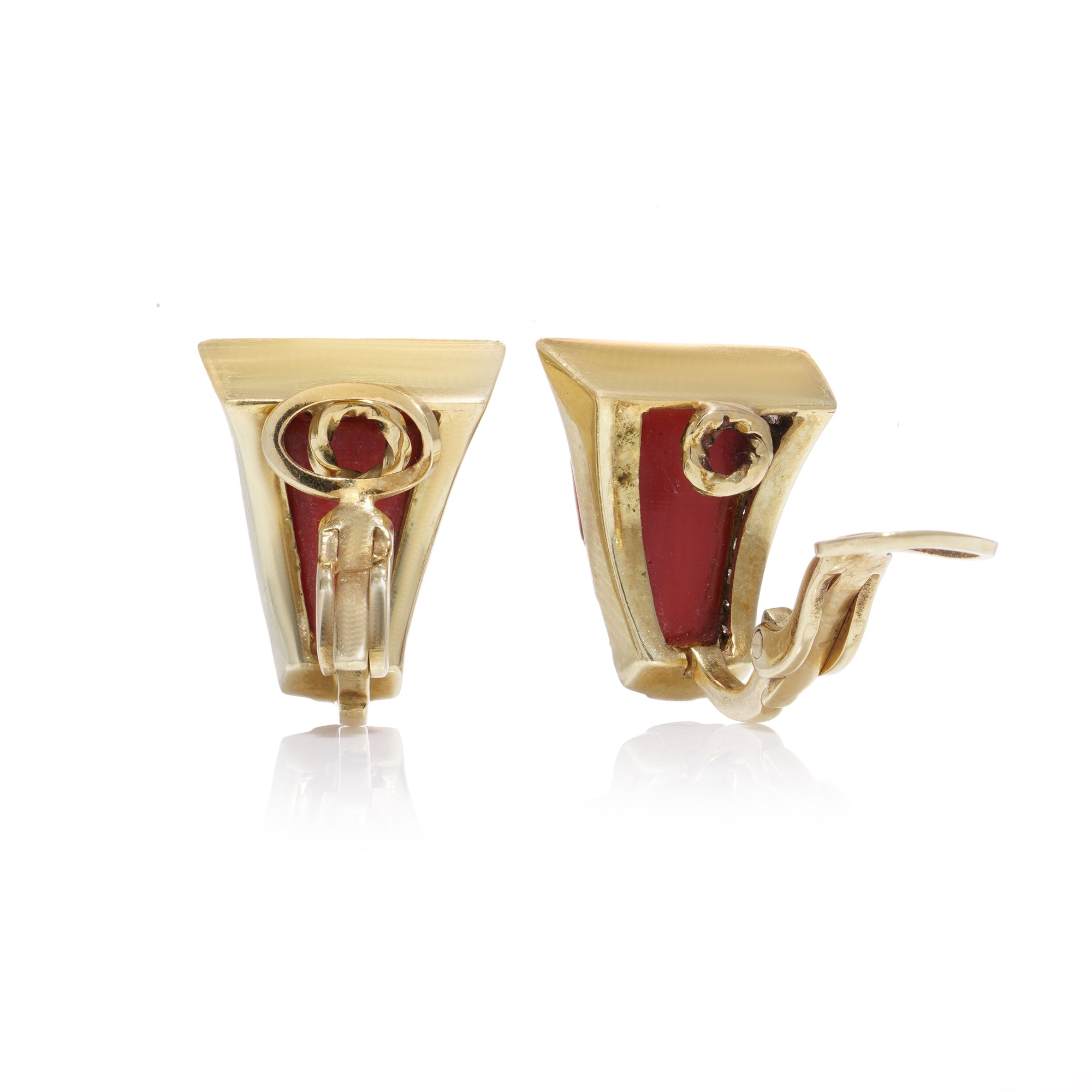 Coral & Diamond Earrings - Wildsmith Jewellery