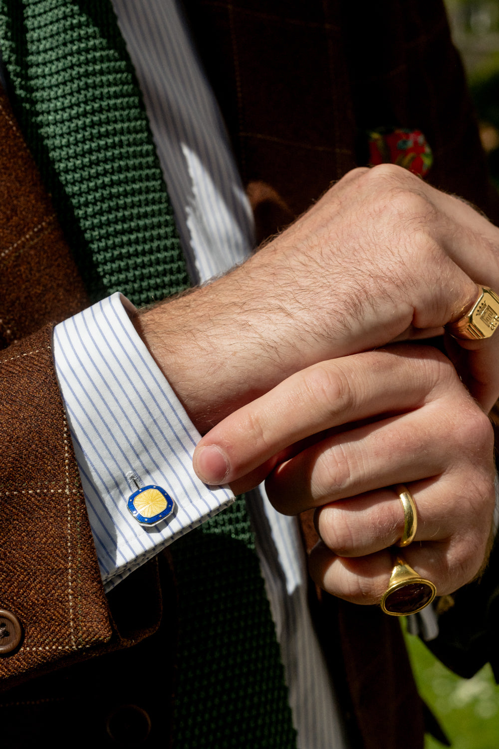 Silver Enamel Cufflinks - Wildsmith Jewellery