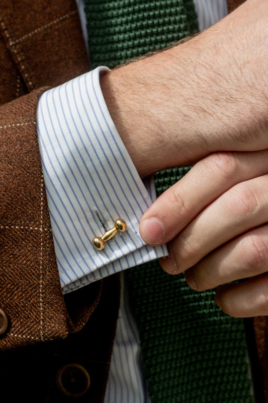 Antique 18ct Gold Dumbbell Cufflinks - Wildsmith Jewellery