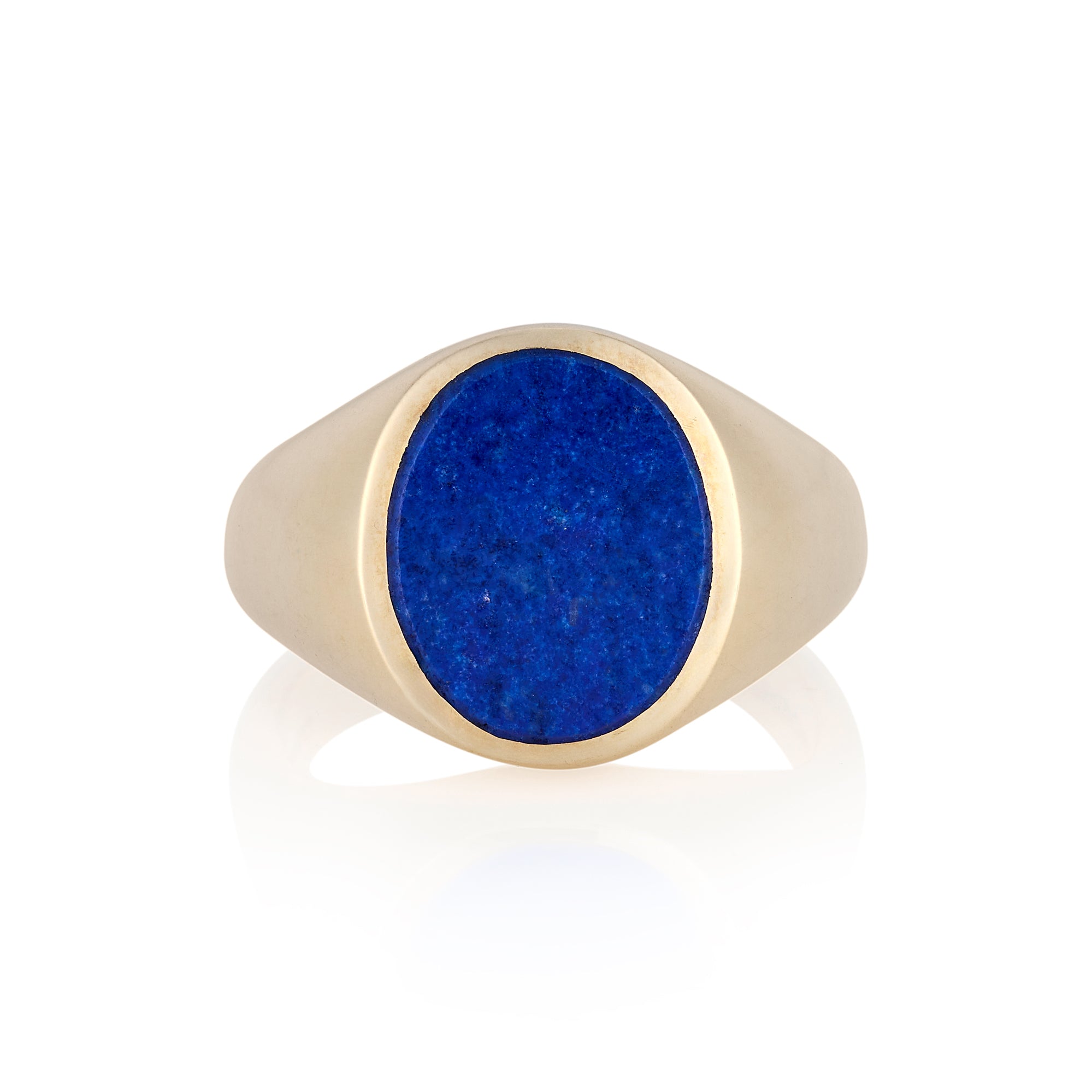 10 X 8mm Lapis Lazuli Oval Signet Ring