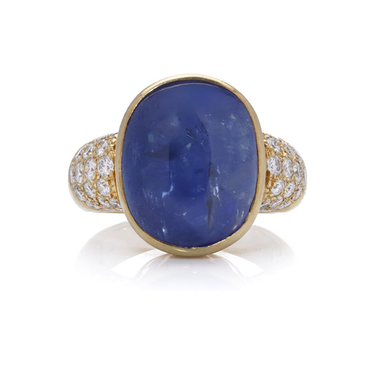 Vintage 18ct Gold Sapphire & Diamond Ring - Wildsmith Jewellery