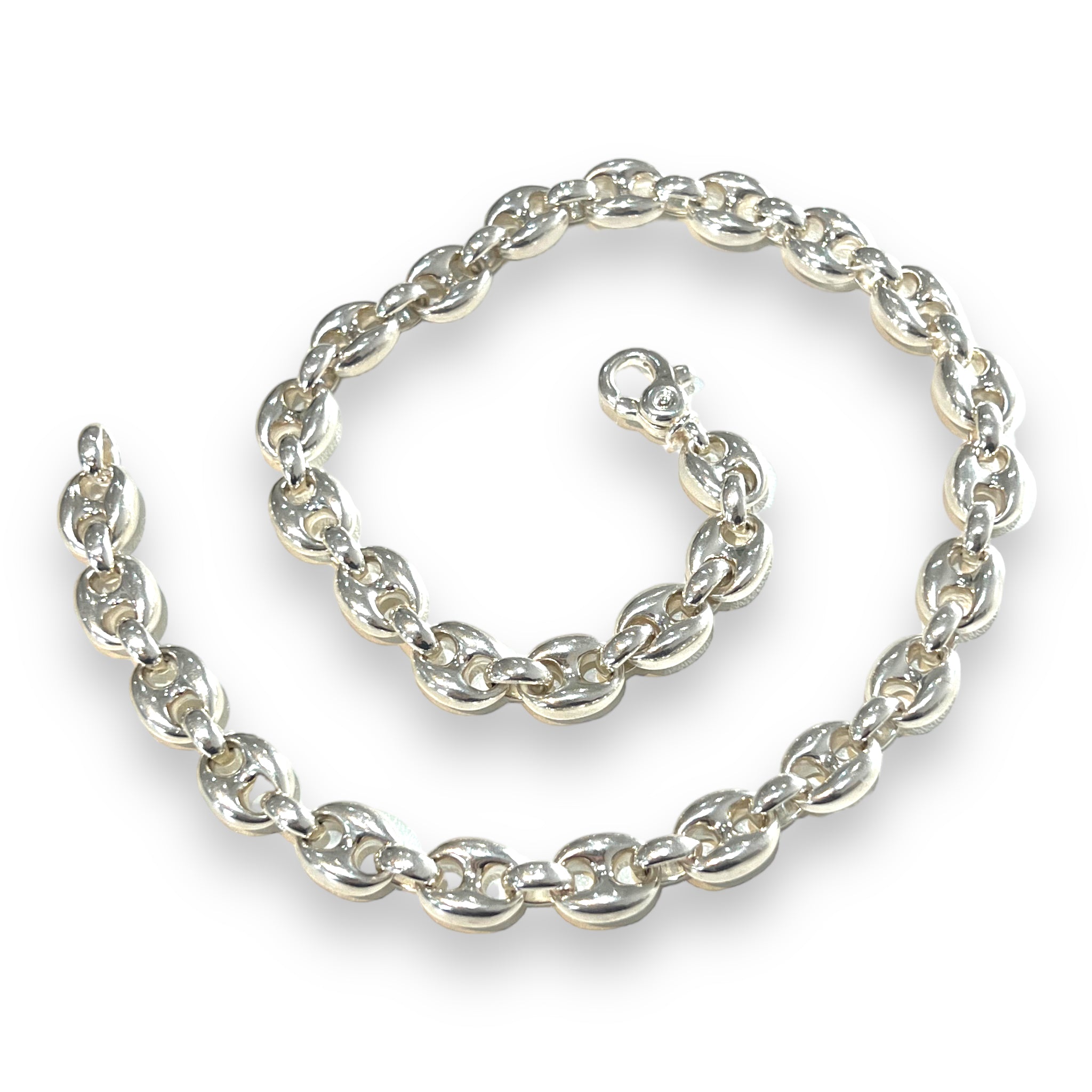 Solid Silver Ship Link Necklace - Wildsmith Jewellery
