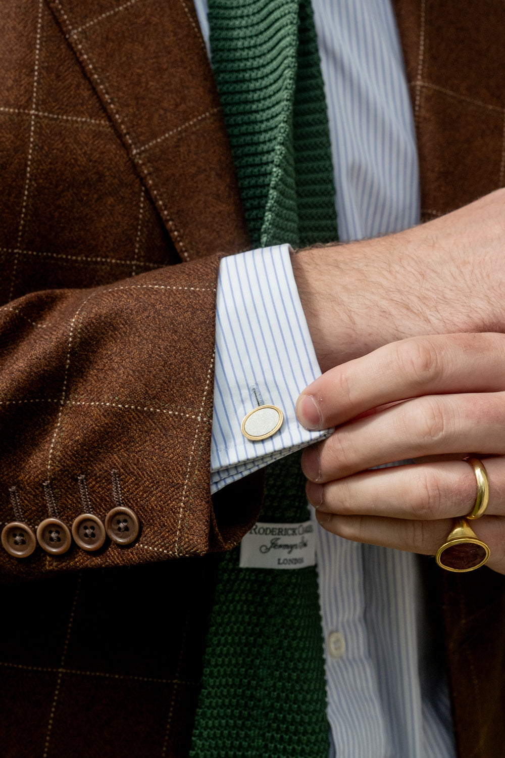 Platinum and Gold Cufflinks - Wildsmith Jewellery