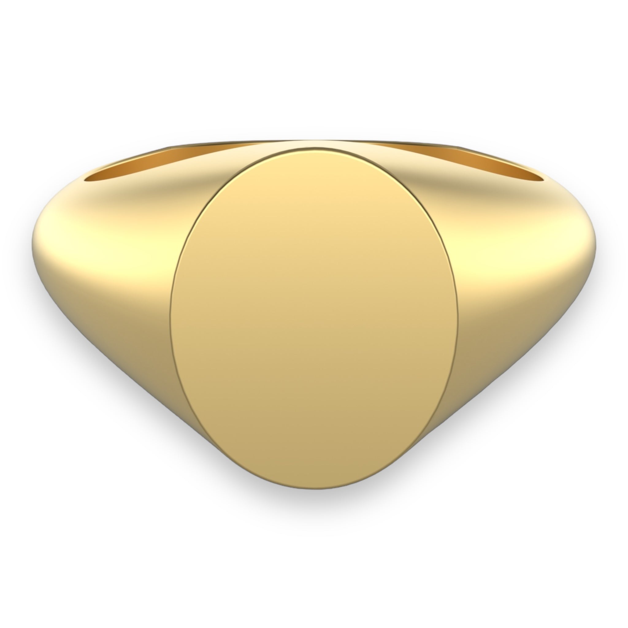10.5 x 8.5mm Ladies Oxford Oval Signet Ring - Wildsmith Jewellery