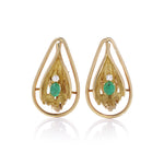 Raymond Yard, Emerald & Diamond Earrings