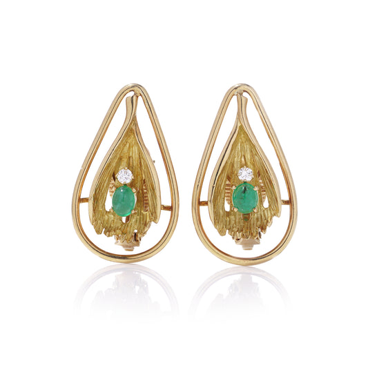 Raymond Yard, Emerald & Diamond Earrings - Wildsmith Jewellery