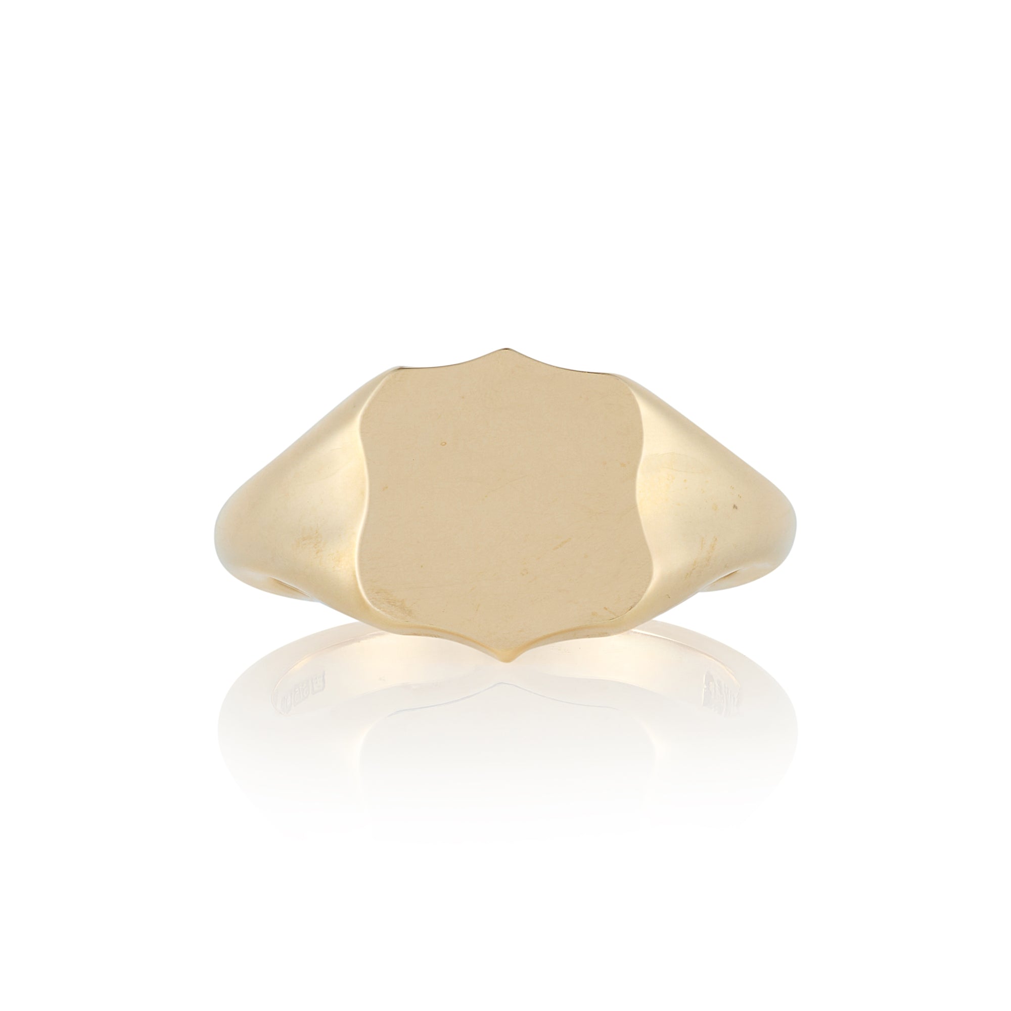 12.5 x 11.5 Shield Shape Signet Ring