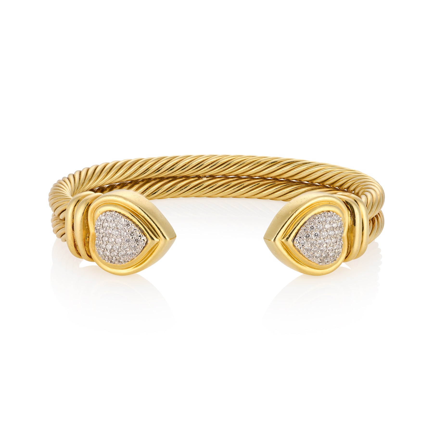 David Yurman Diamond Heart Cuff Bracelet - Wildsmith Jewellery