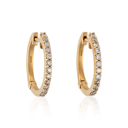 18ct Rose Gold & Diamond Night and Day Earrings - Wildsmith Jewellery