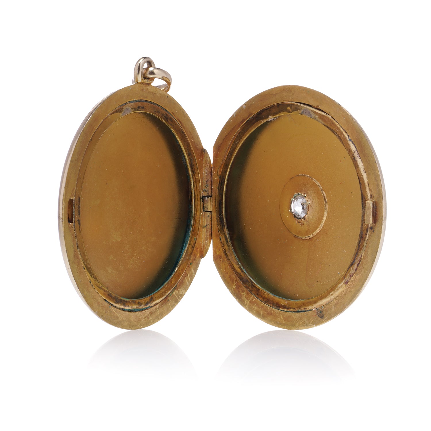 14ct Gold & Diamond Round Locket