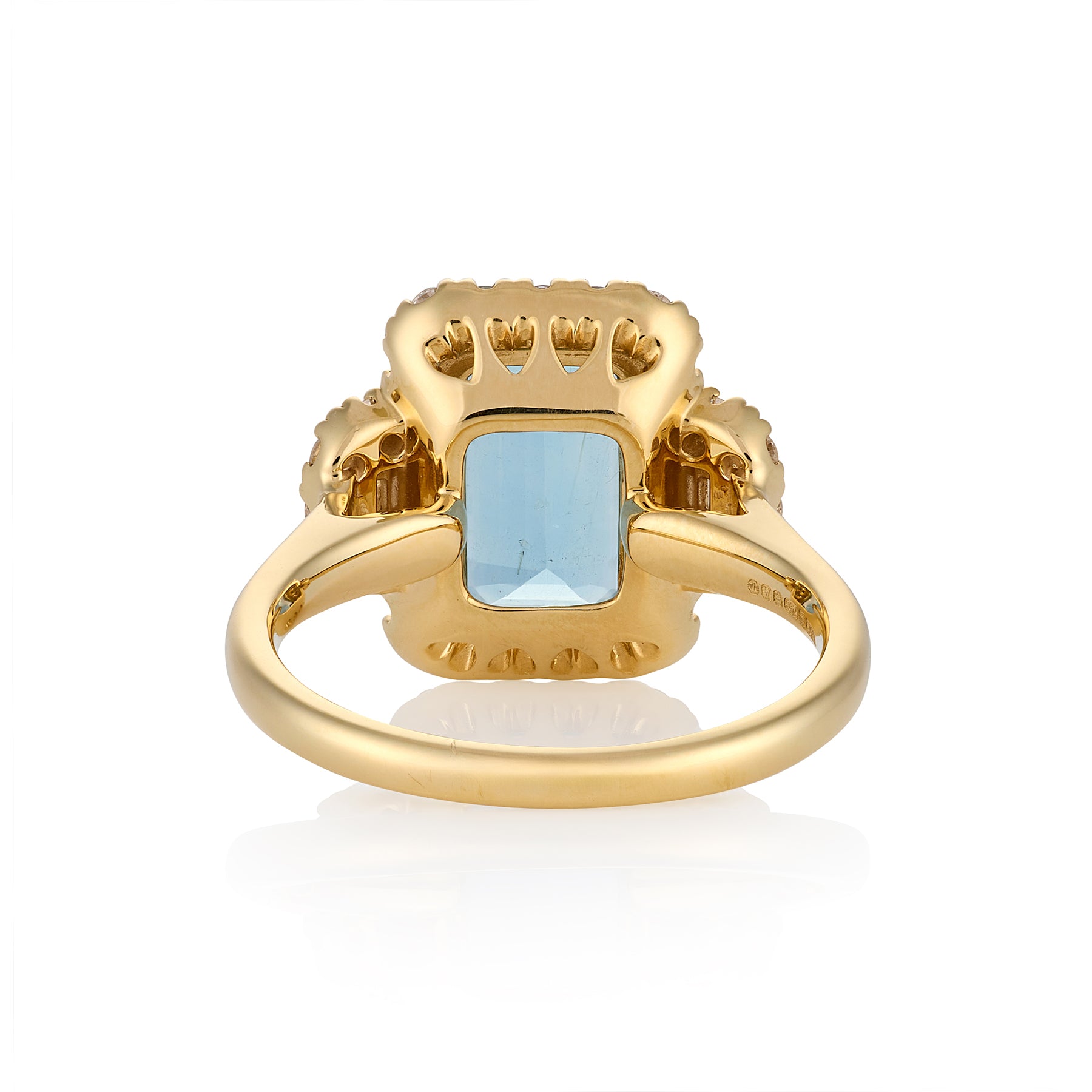 Art Deco Aquamarine & Diamond Ring
