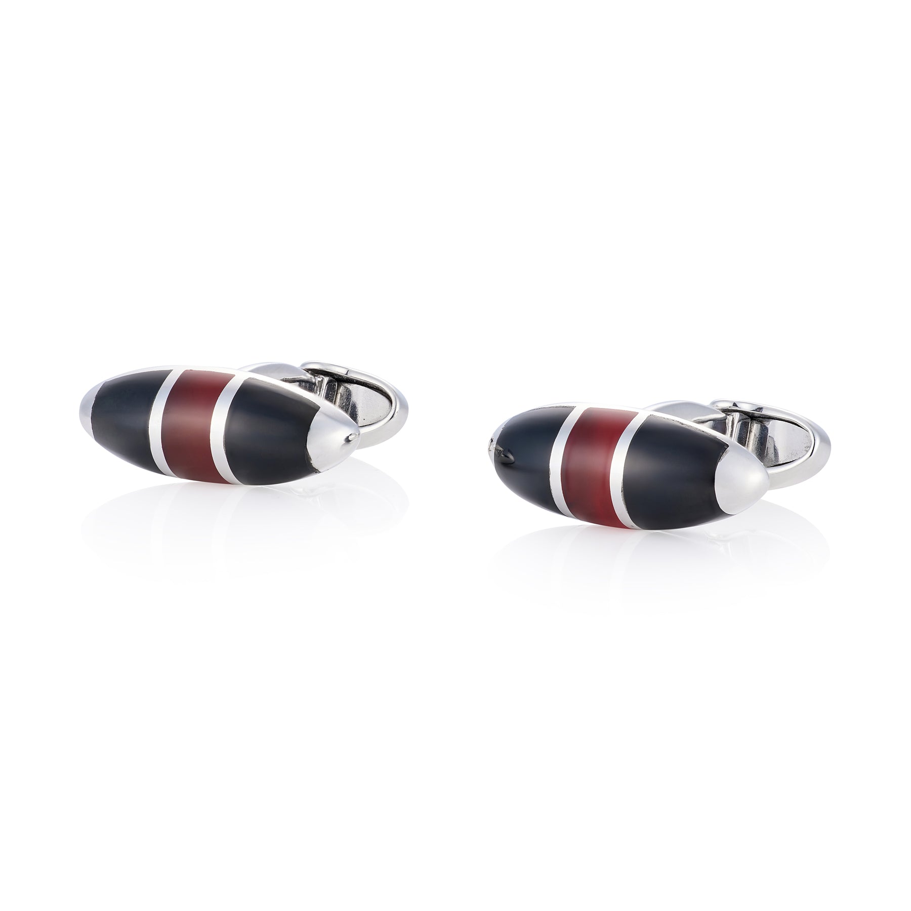 Onyx & Carnelian Torpedo Cufflinks