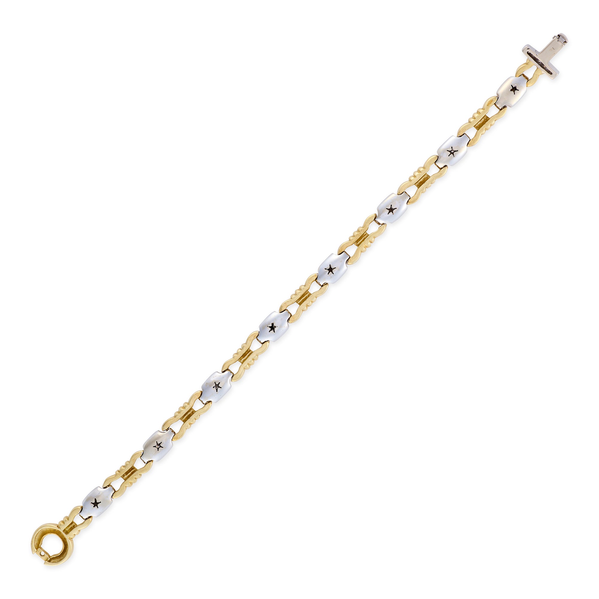 18ct Gold & Diamond Two Tone Bracelet - Wildsmith Jewellery