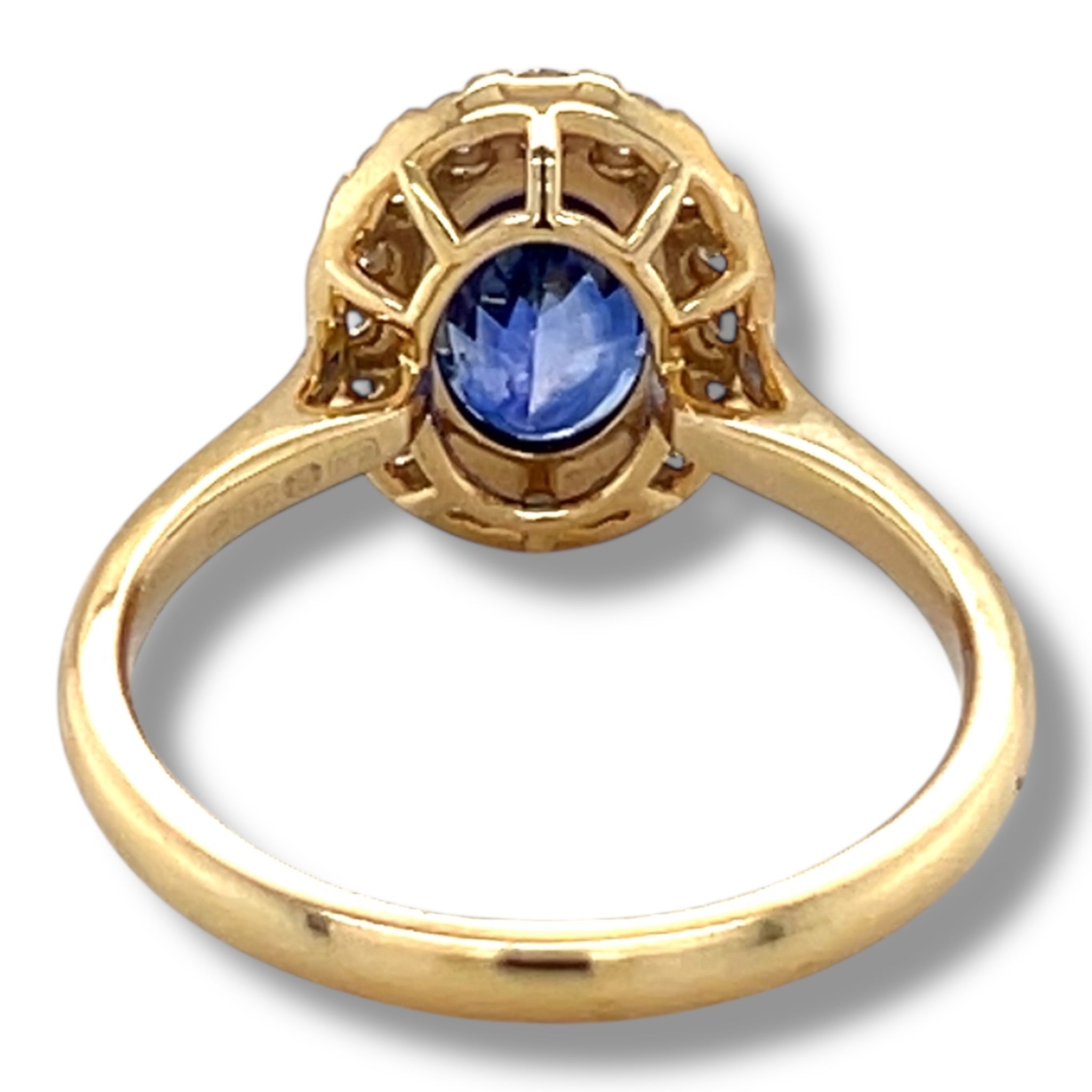 2.16ct Oval Cut Sapphire & Diamond Ring - Wildsmith Jewellery