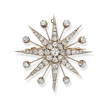 Victorian Diamond Star Brooch / Pendant