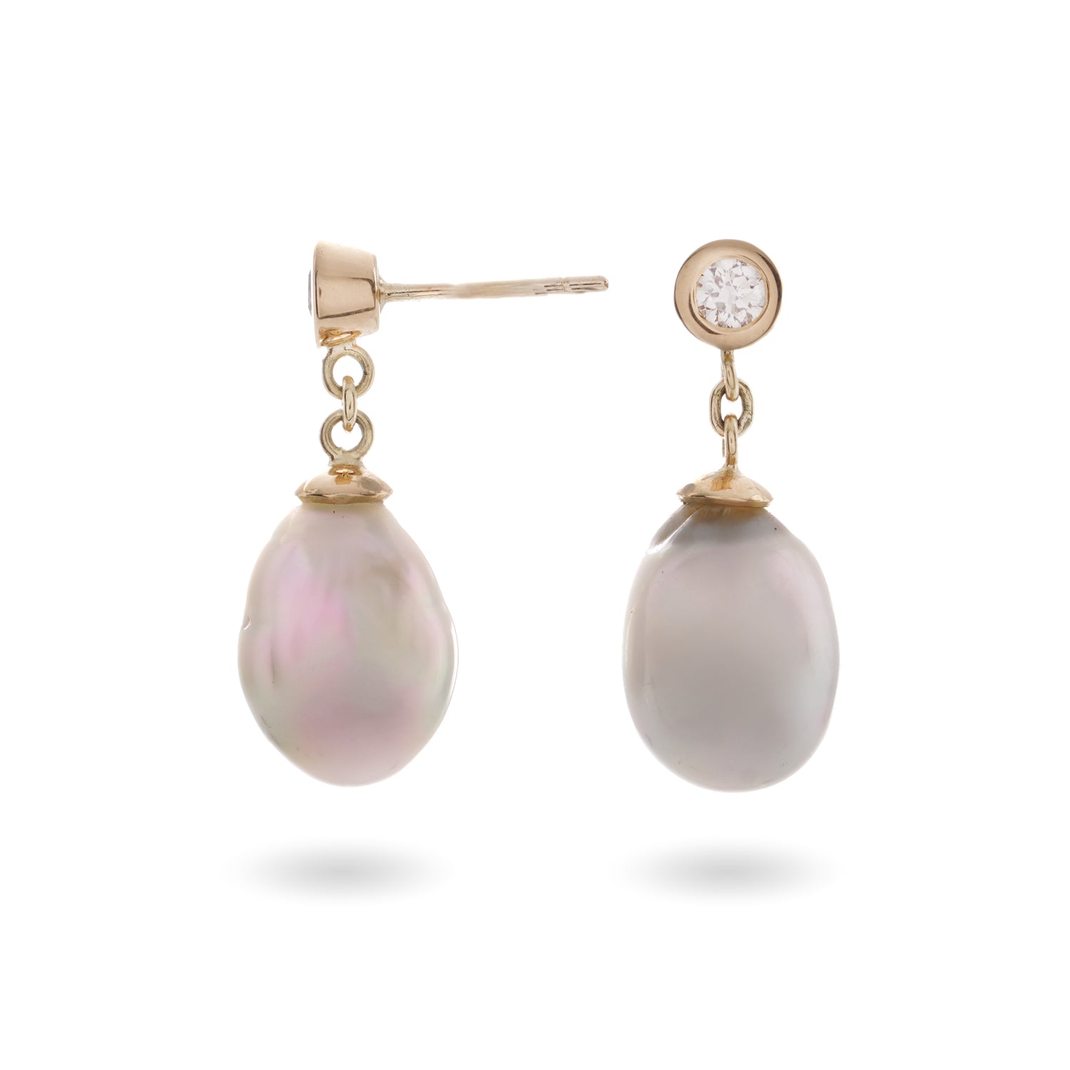 Pearl and Diamond Earrings - Wildsmith Jewellery