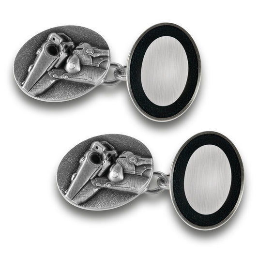 Sterling Silvering Shootng Cufflinks