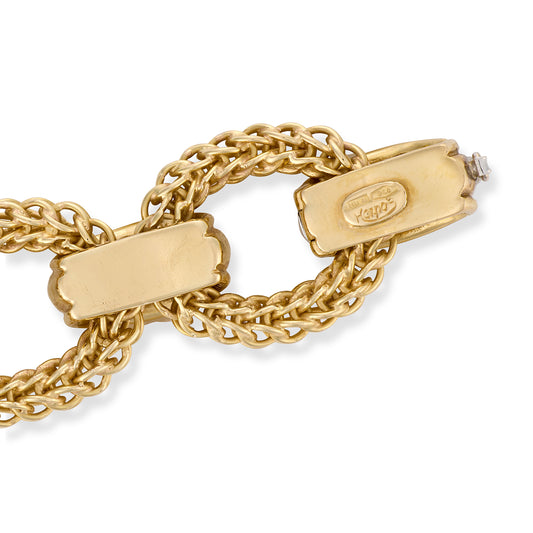 Vintage 18ct Gold & Diamond Bracelet - Wildsmith Jewellery