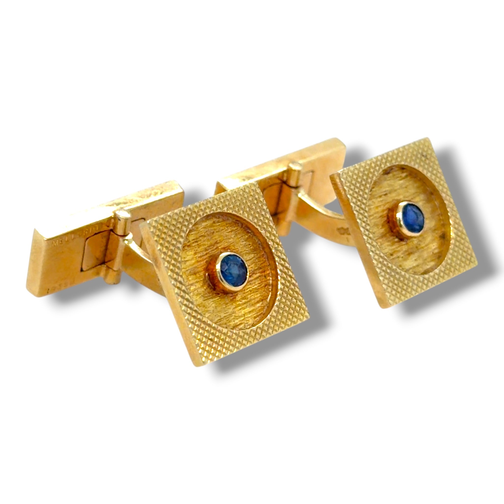 Vintage Sapphire & Gold Cufflinks by Mellerio