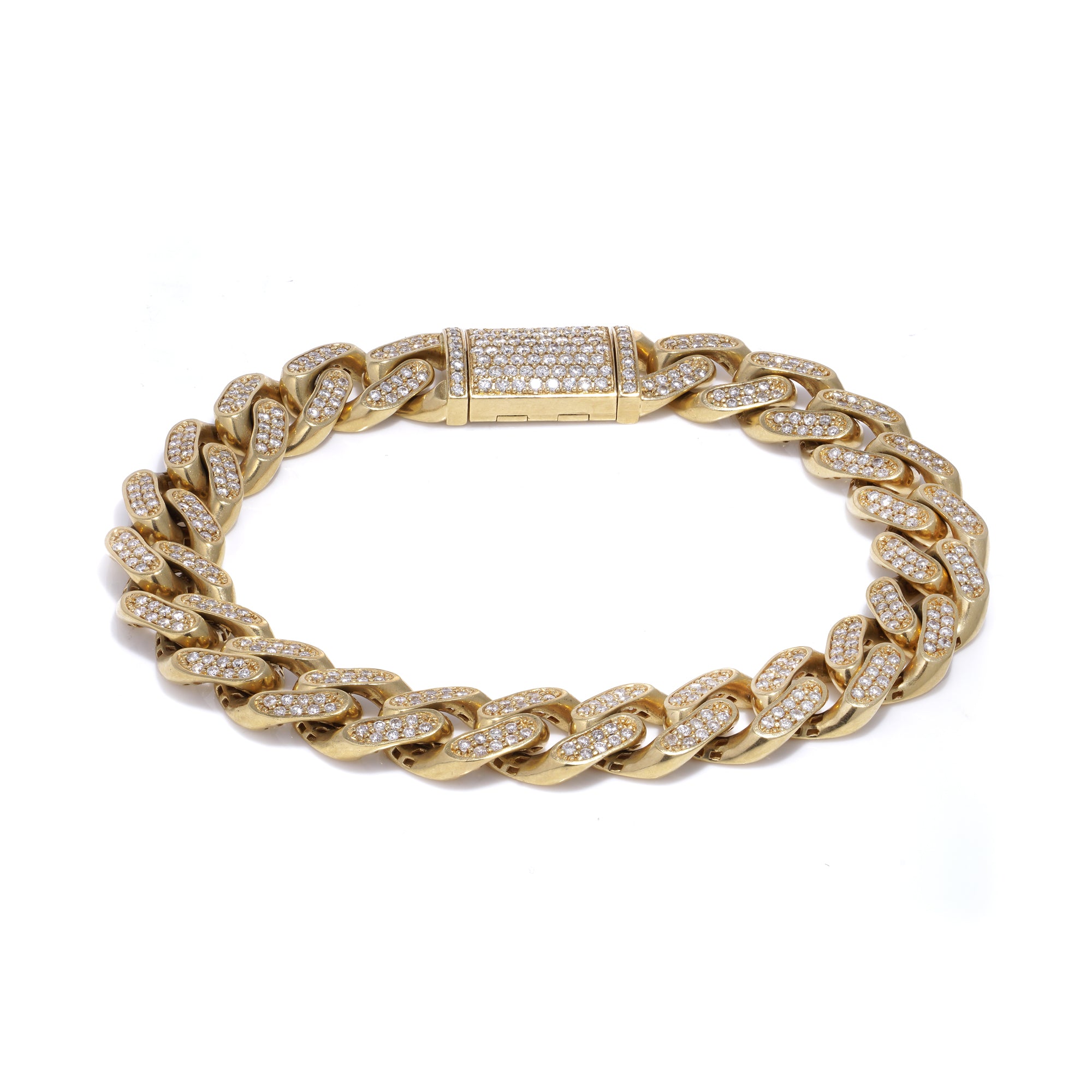 Gold and Diamond Cuban Link Bracelet - Wildsmith Jewellery