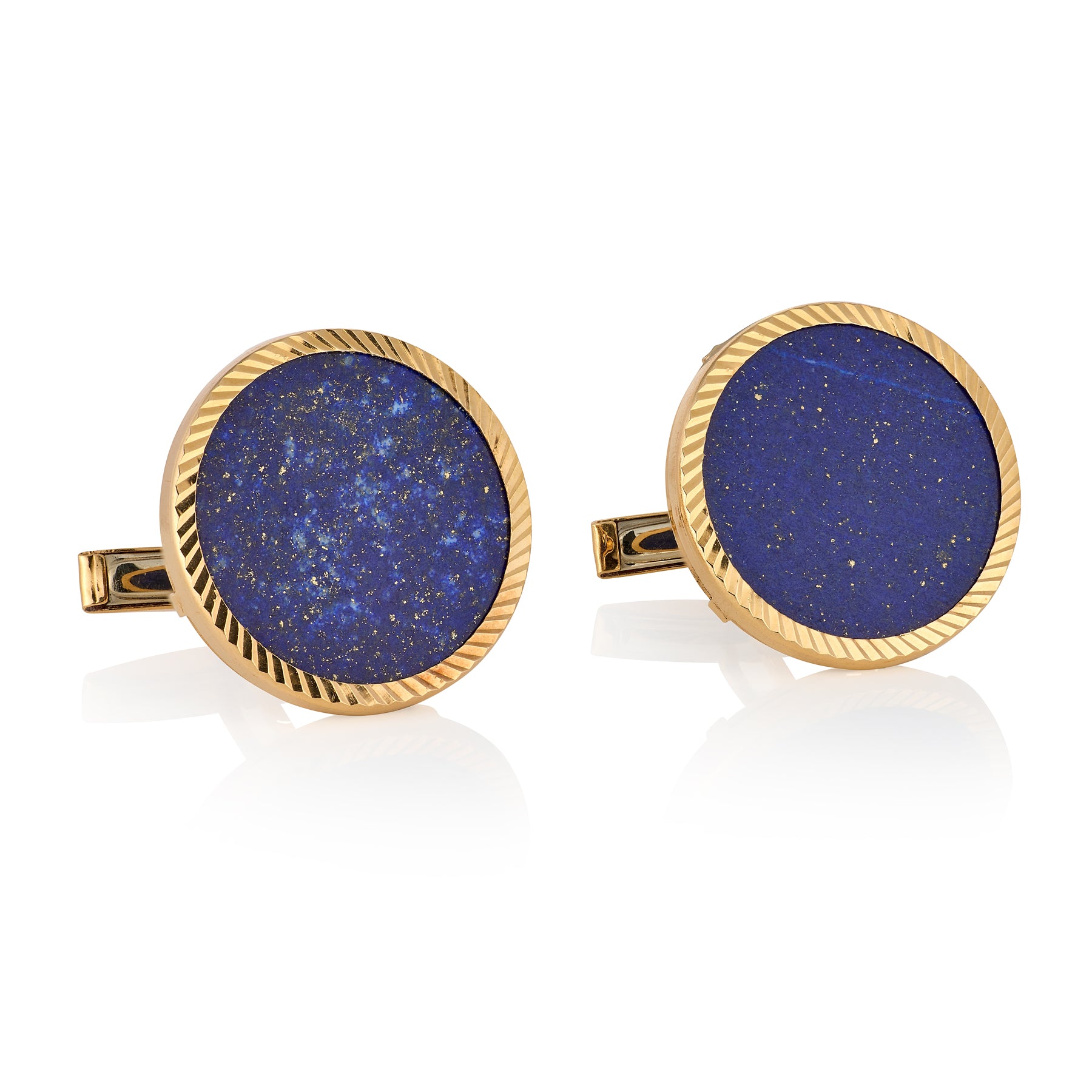 Large Lapis Lazuli & Rose Gold Cufflinks