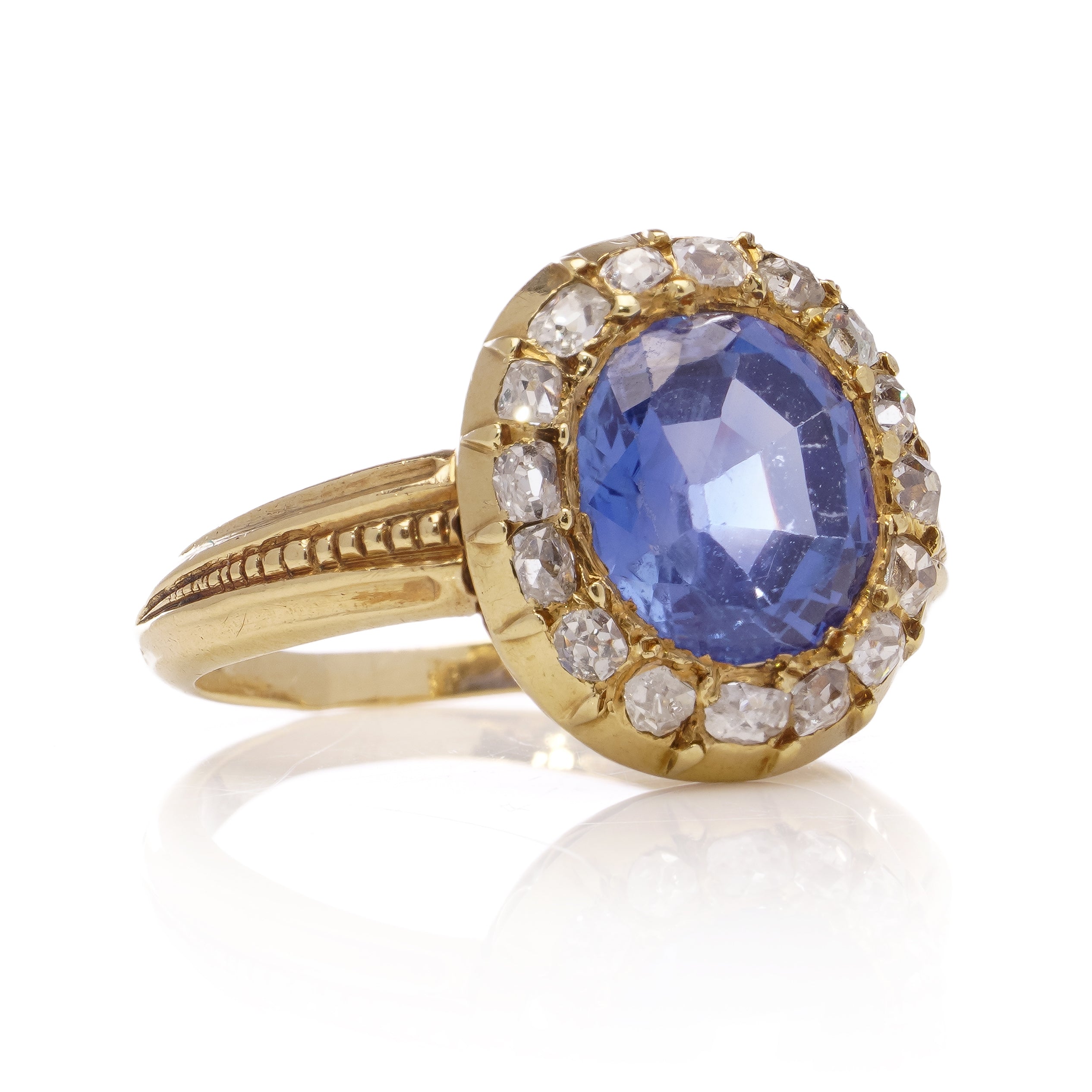 Sapphire & Diamond Engagement Ring - Wildsmith Jewellery