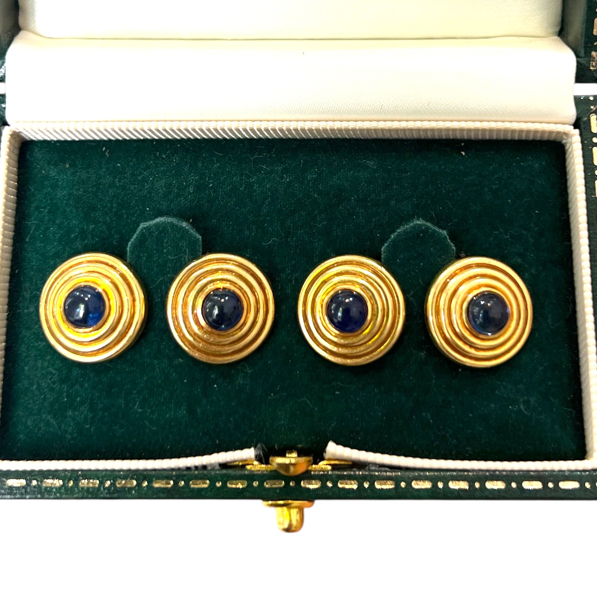18ct Gold and Sapphire Cufflinks by Deakin & Francis