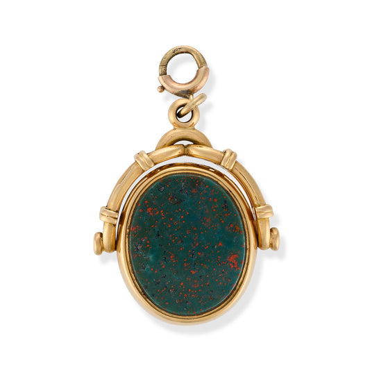 Victorian 18ct Gold Bloodstone & Carnelian Swivel Fob