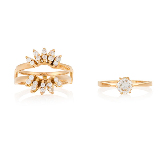 Diamond Solitaire Ring & Diamond Jacket