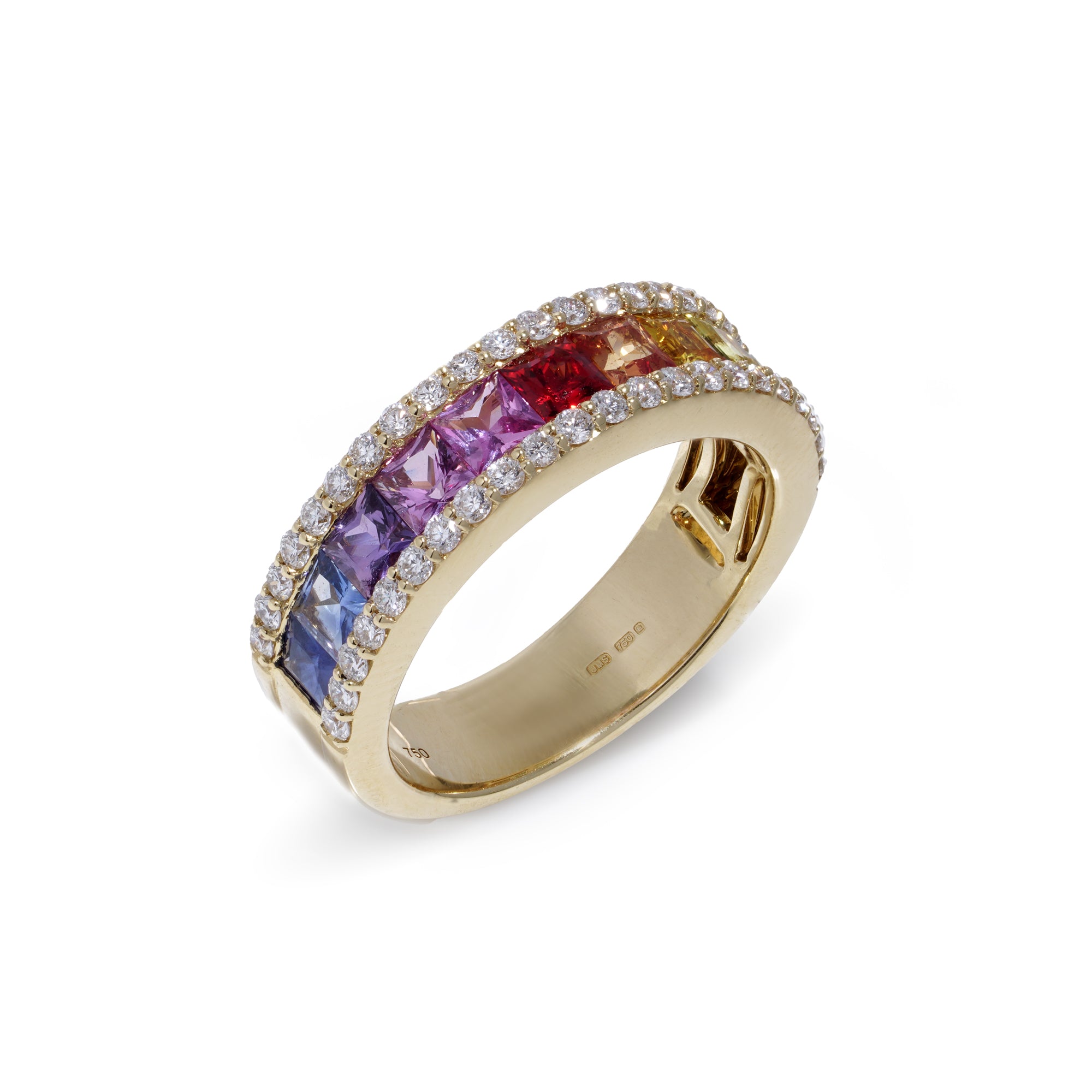 Rainbow Sapphire and Diamond Ring - Wildsmith Jewellery