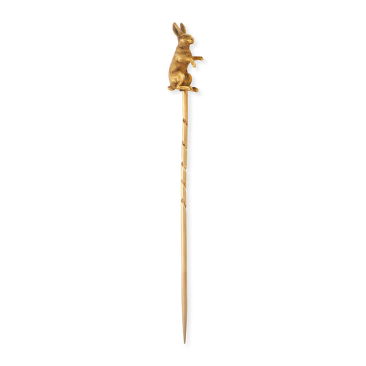 Antique Gold Hare Stickpin