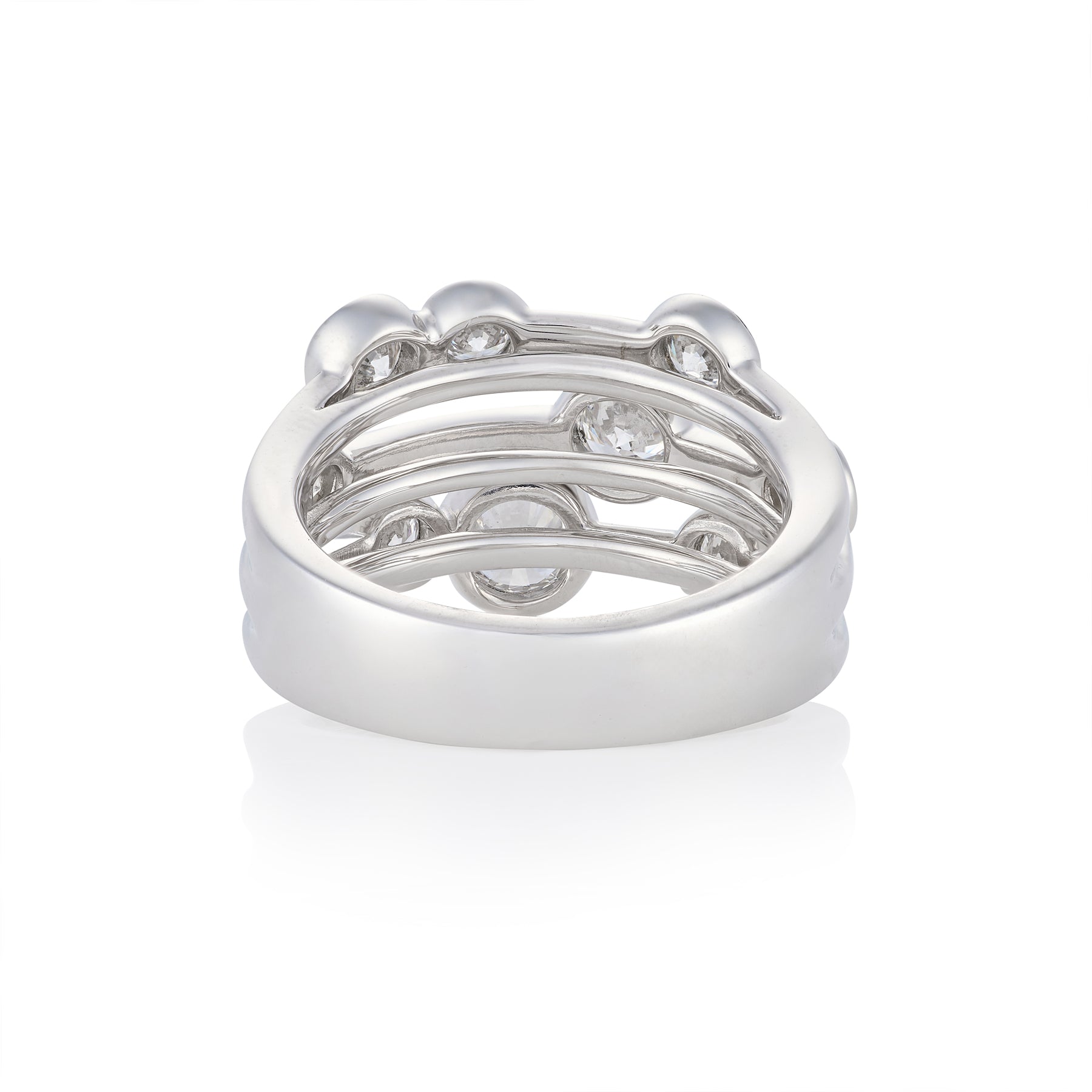 Platinum Brilliant Cut Diamond Bubble RIng - Wildsmith Jewellery