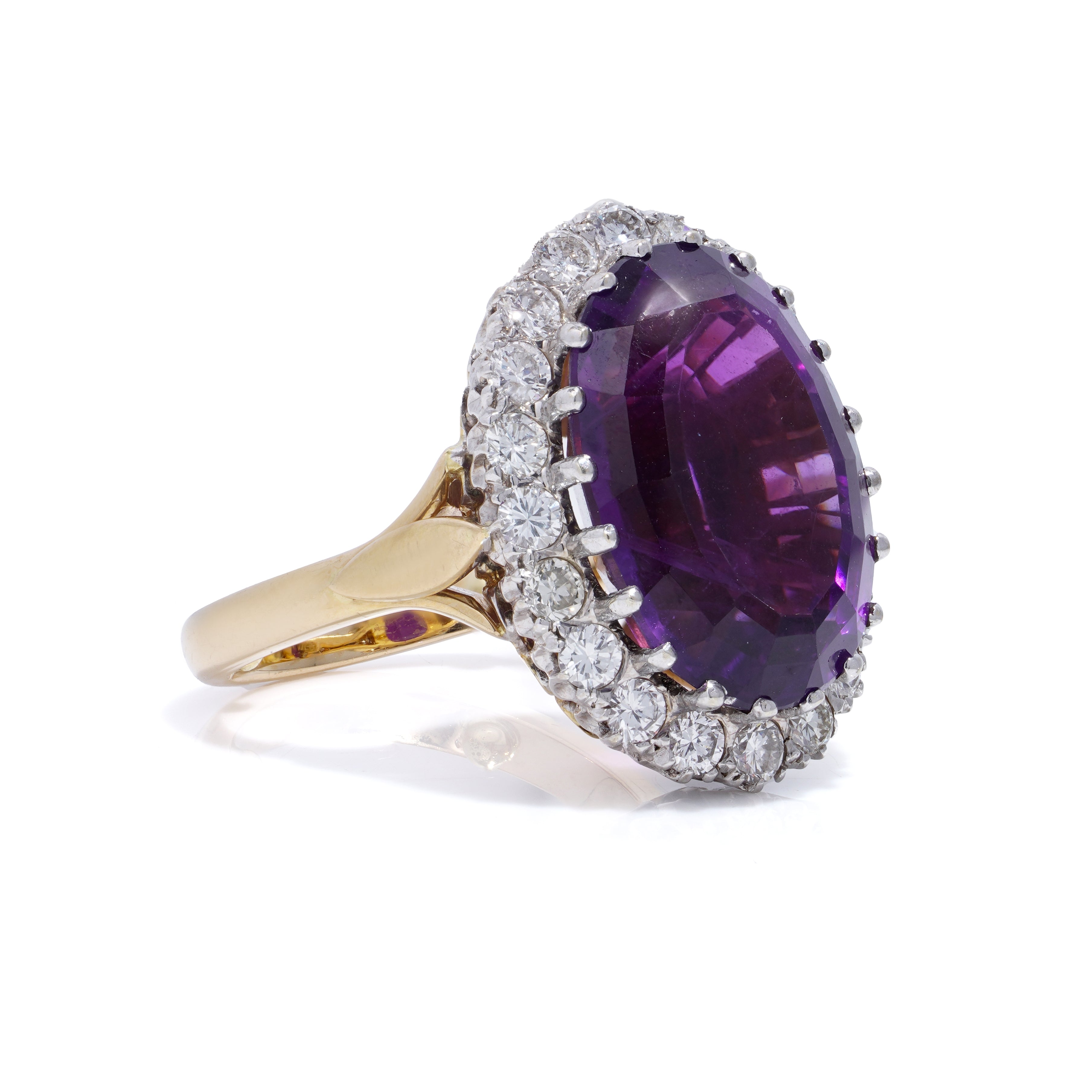 1950s Amethyst & Diamond Ring