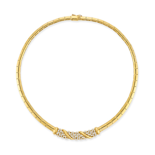 18ct Gold & Diamond Collar Necklace - Wildsmith Jewellery