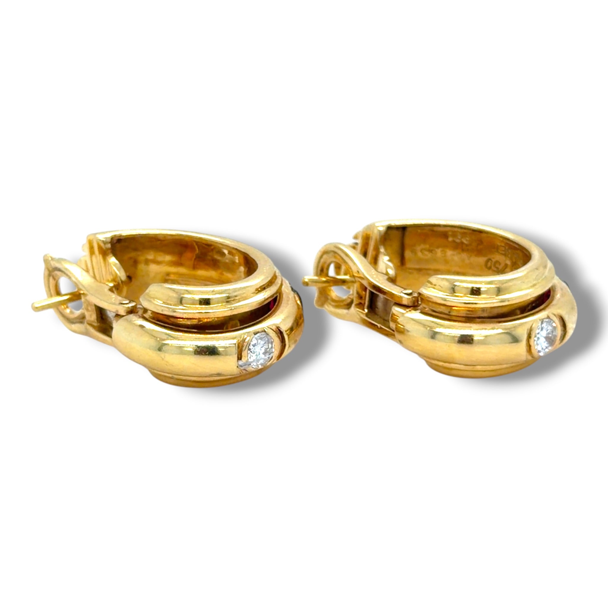 Vintage Piaget Ruby & Diamond "Possession" Earrings