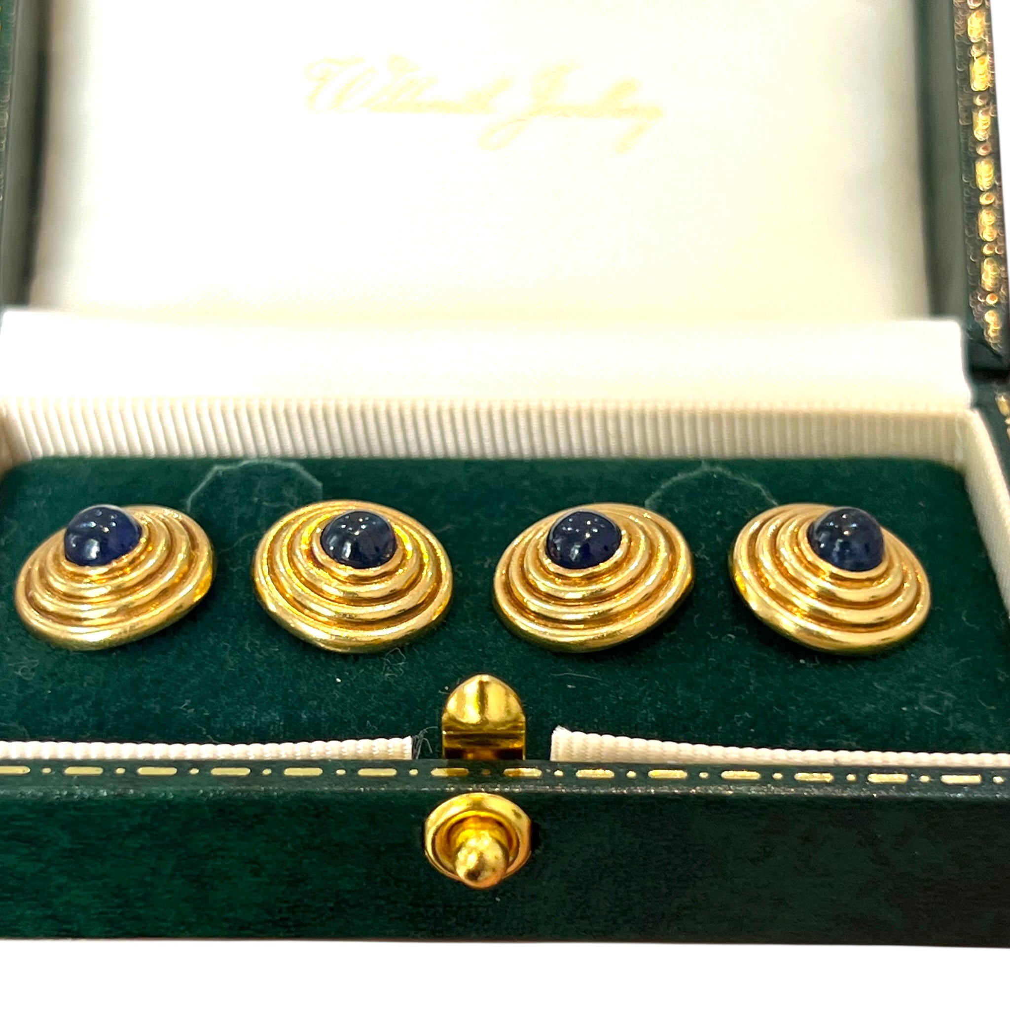 18ct Gold and Sapphire Cufflinks by Deakin & Francis