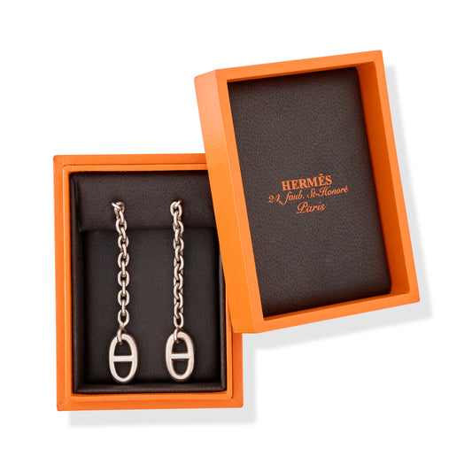 Hermès Chaîne D'ancre Farandole Silver Earrings - Wildsmith Jewellery