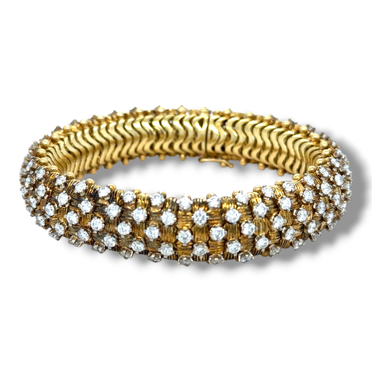 Vintage 18ct Gold 11.90ct Diamond Bracelet