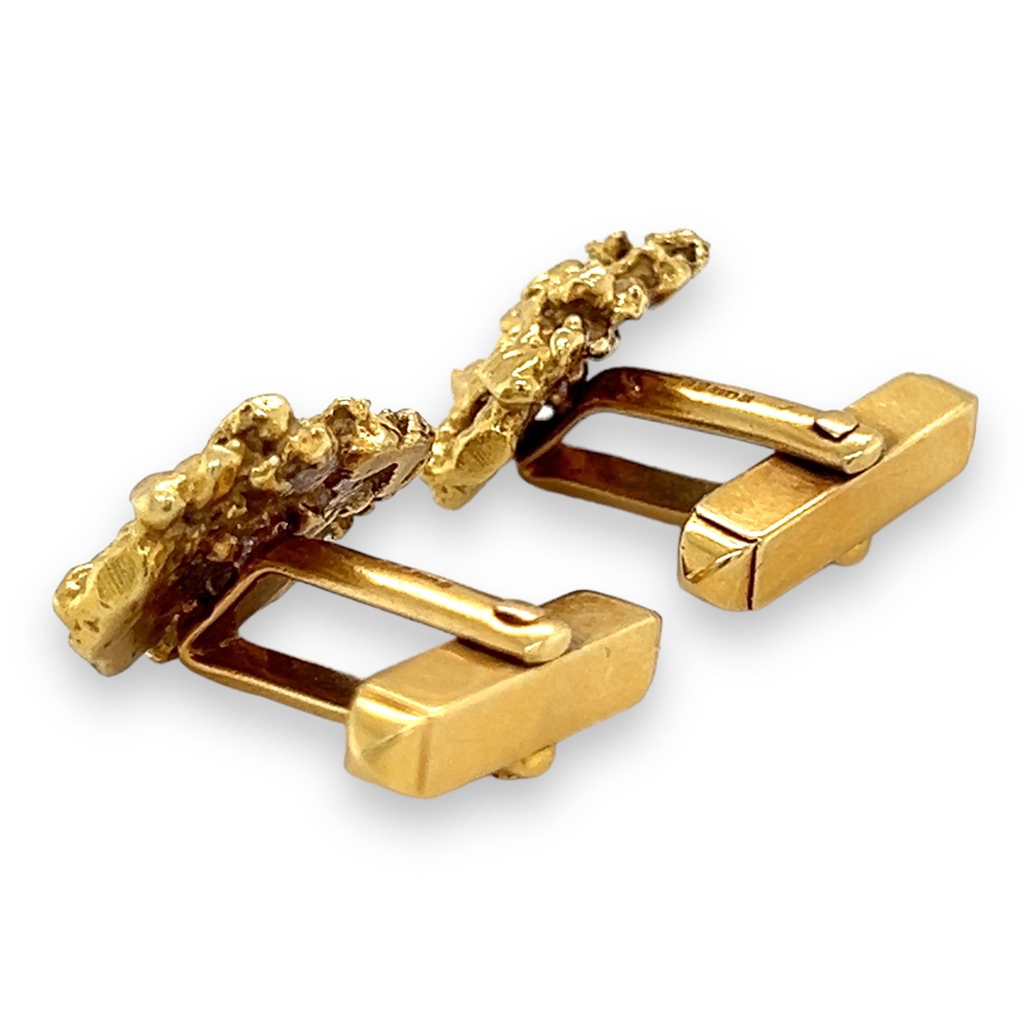 18ct Gold Nugget Cufflinks - Wildsmith Jewellery