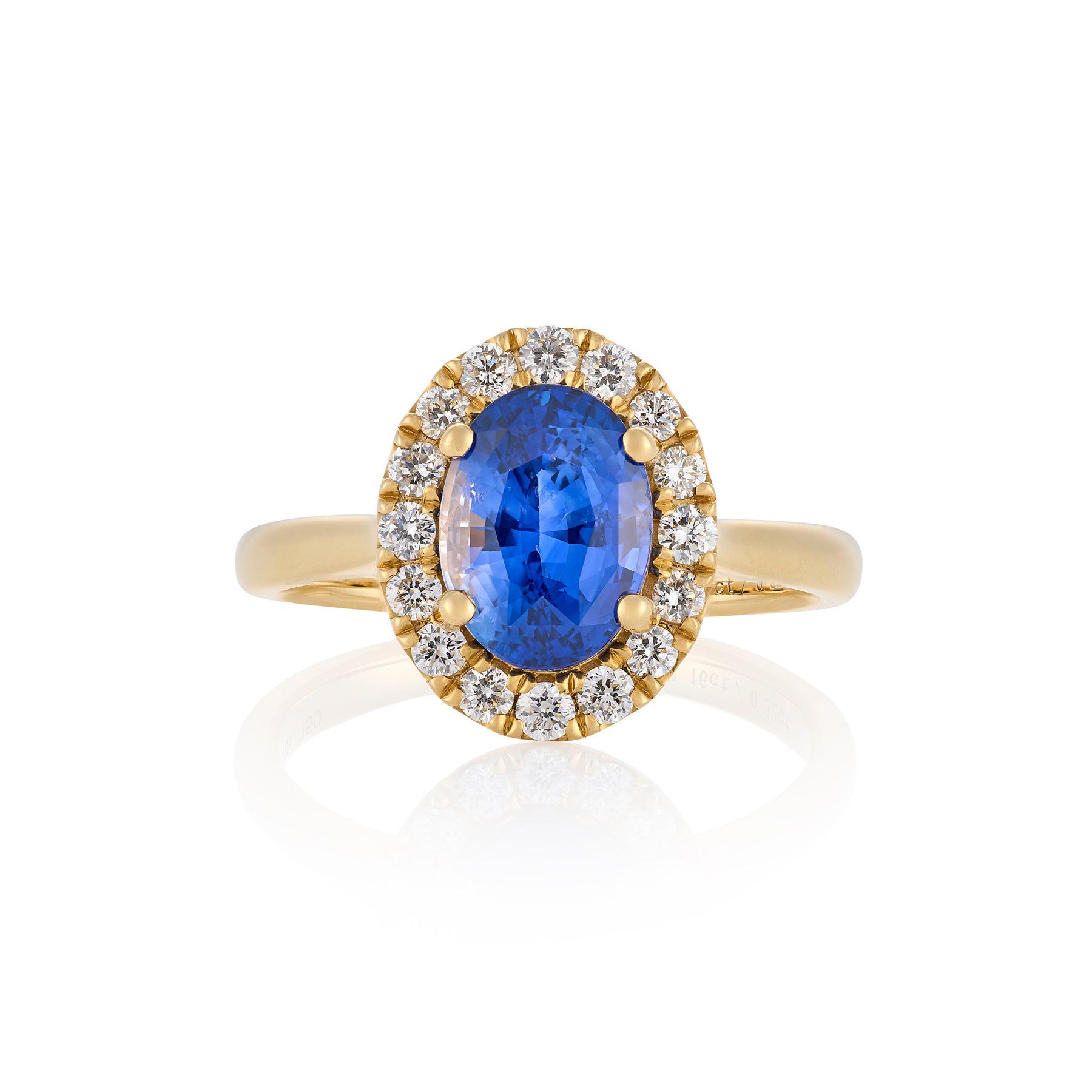 2.16ct Oval Cut Sapphire & Diamond Ring - Wildsmith Jewellery
