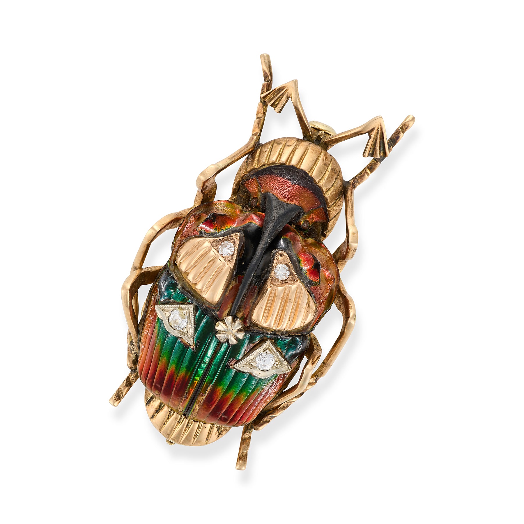 Antique Egyptian Revival Scarab Brooch