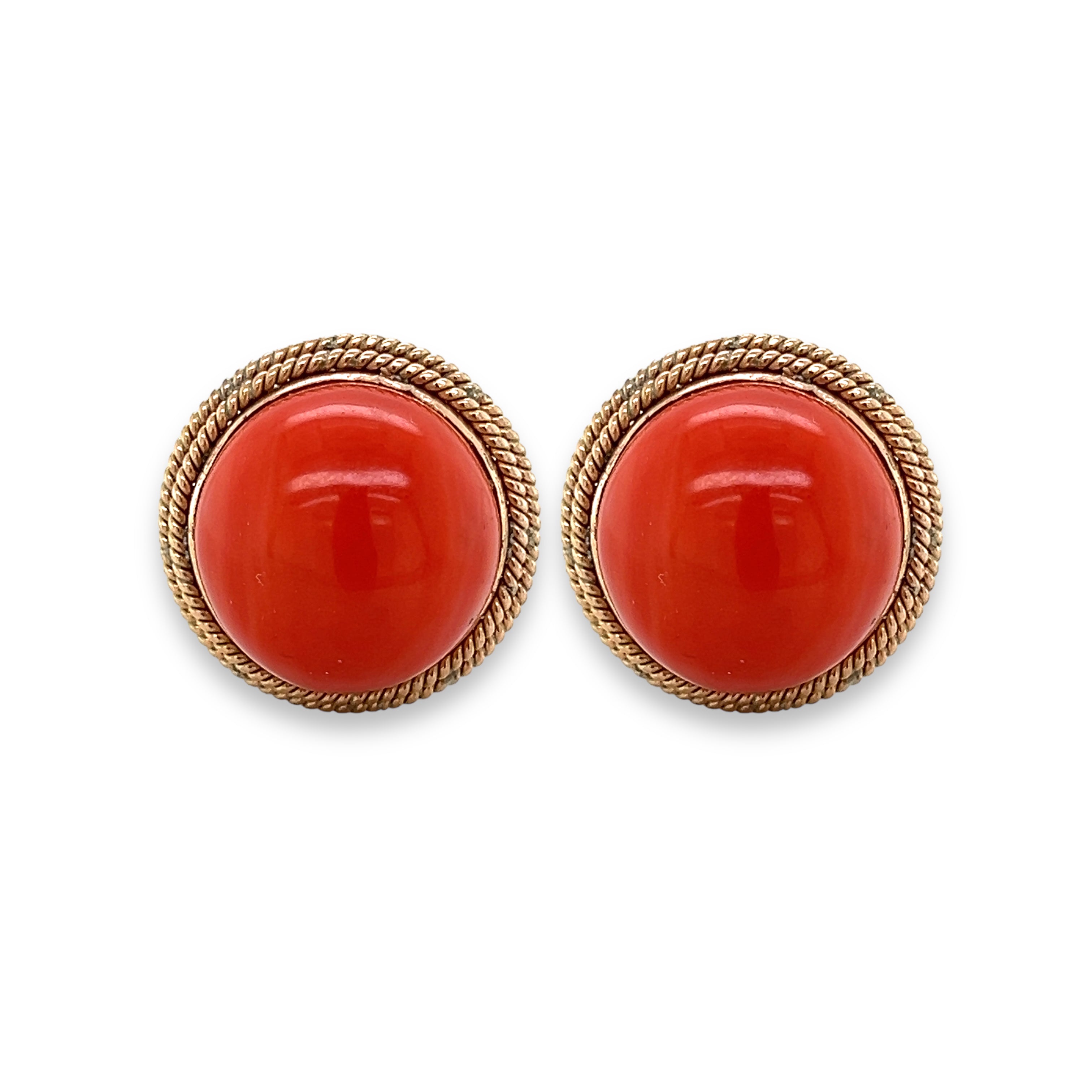 Large Coral Earrings - Wildsmith Jewellery