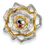 Stylised Spider Webb Brooch by Ben Rosenfeld
