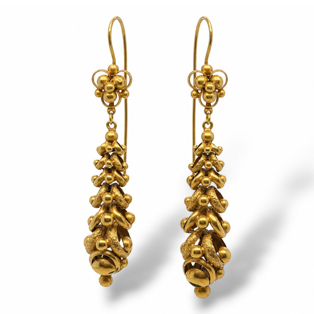 Georgian Gold Drop Earrings, Circa 1810