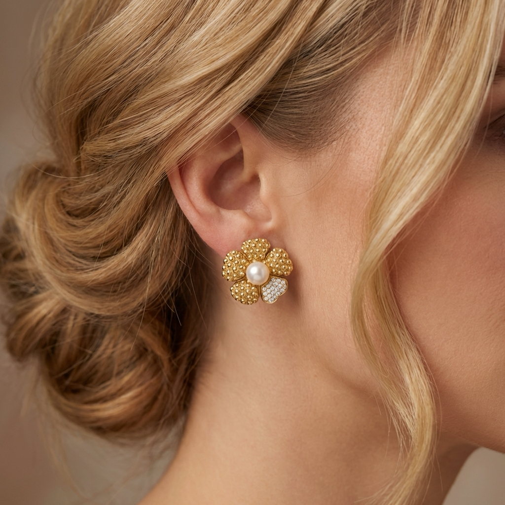 Akoya Pearl & Diamond Earrings by Fred, Paris - Wildsmith Jewellery