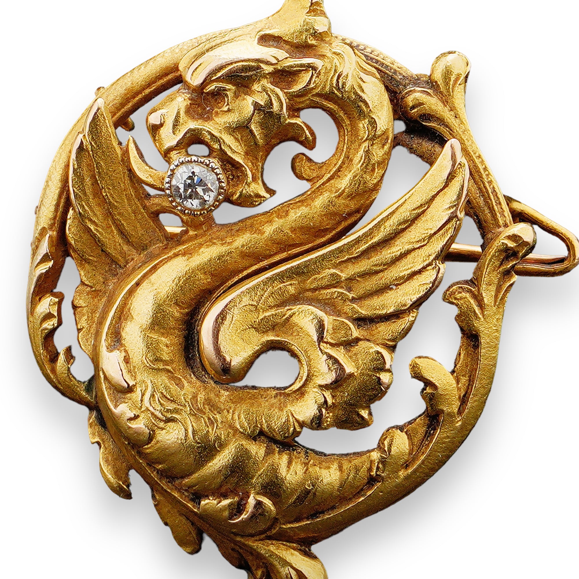 Art Nouveau Dragon Brooch - Wildsmith Jewellery