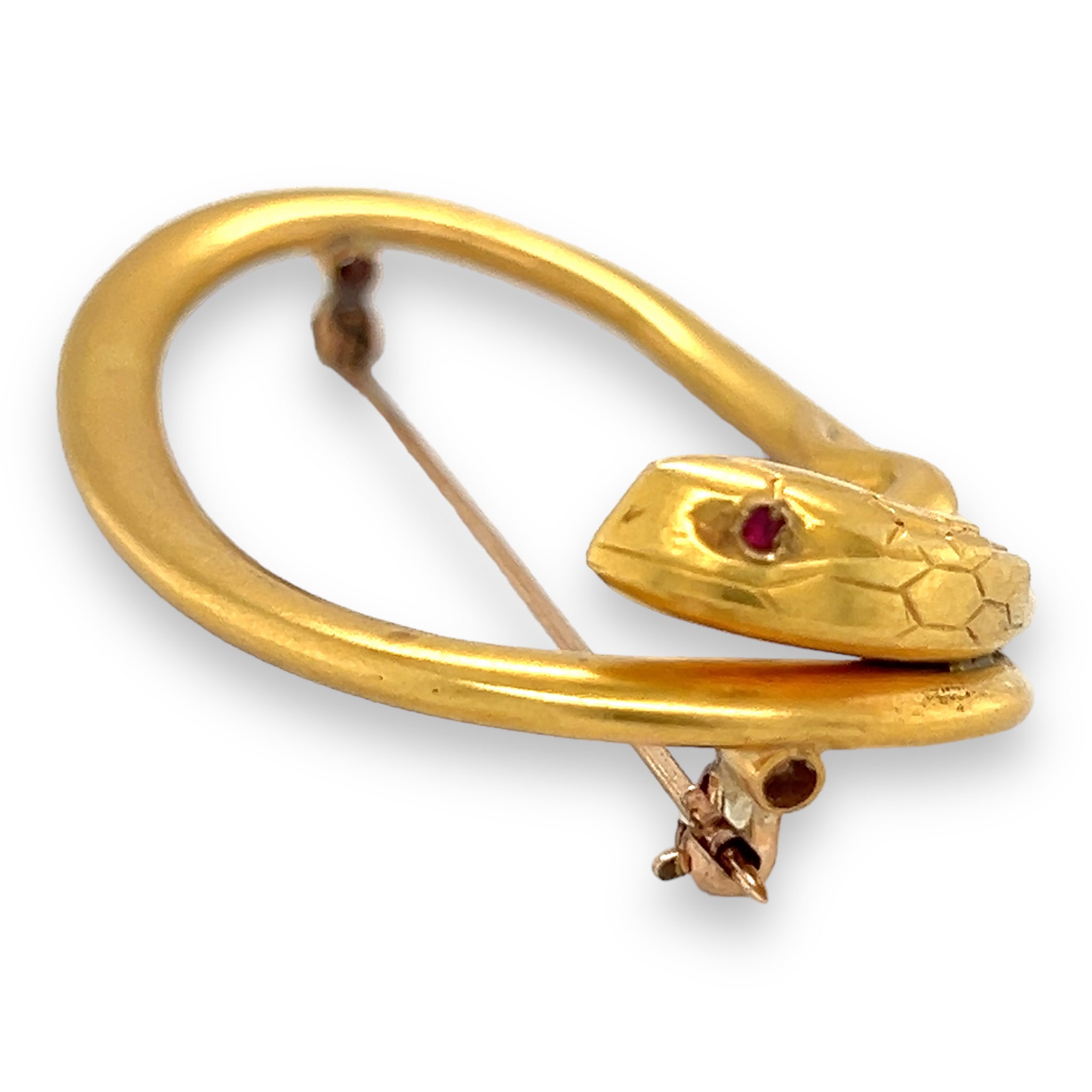 Victorian 18ct Gold Snake Brooch - Wildsmith Jewellery